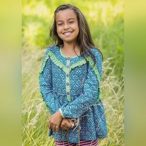 ​Matilda Jane Size 8 Head in the Clouds Choose Your Own Path Ruffle Top BohoGirl